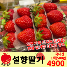 설향 딸기  특 / 국내산 1팩(500g)