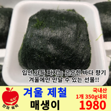 겨울 제철 햇 매생이 / 국내산 1팩(350g 내외)