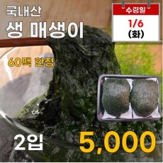 국내산 생 매생이 2입