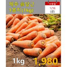제주 흙당근 1봉지 (1kg)
