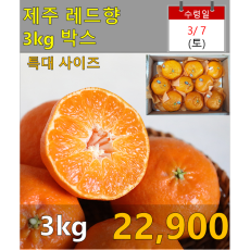 제주 레드향 (특대) 3kg 박스