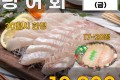 국내산 광어회