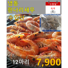 냉동 흰다리새우 1팩(12마리)